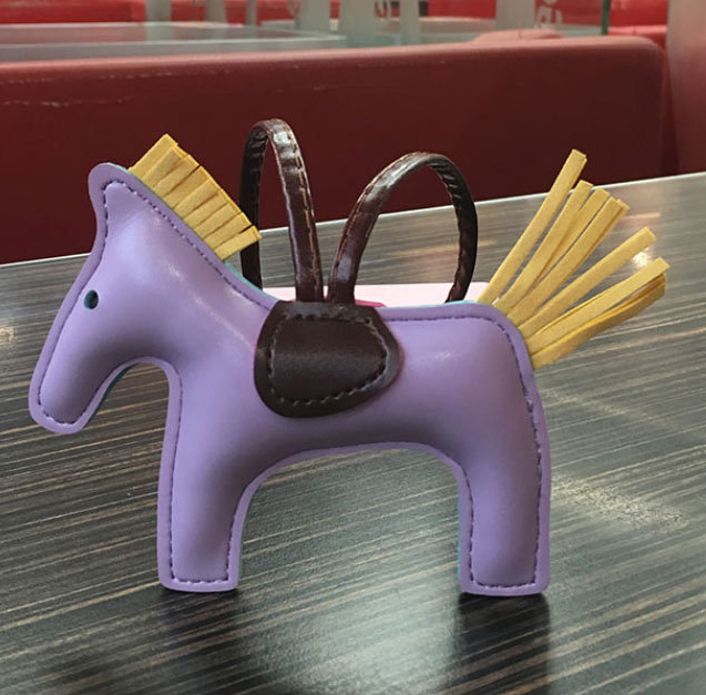 Handmade PU Leather Pony Keychain & Bag Charm