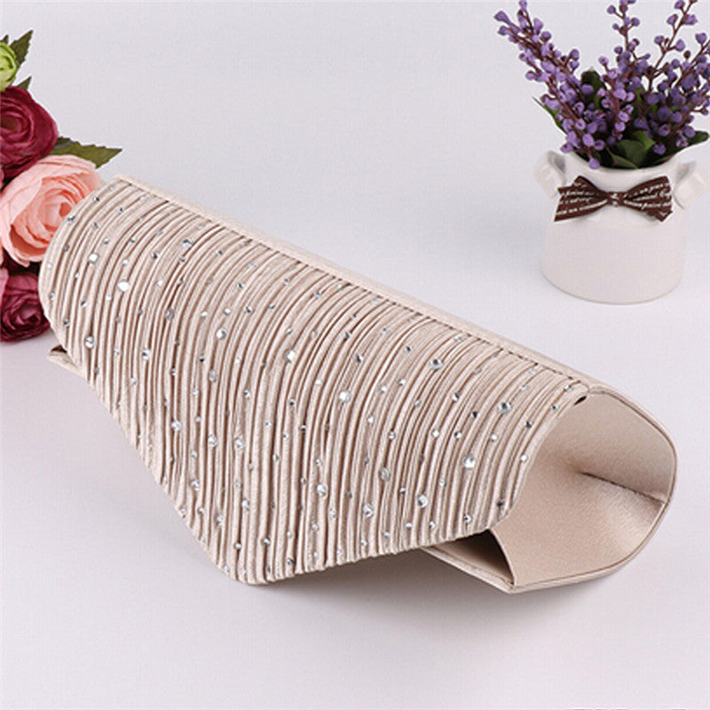 Women's Satin-Look Evening Clutch with Magnetic Closure