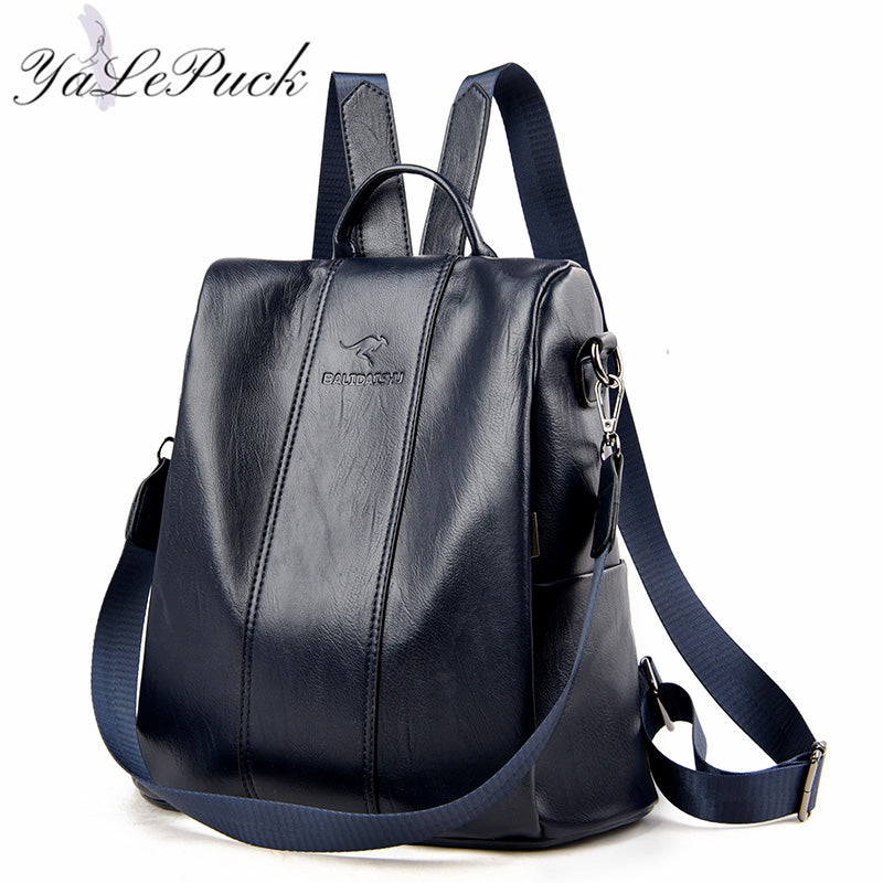 Chic Secure Leather Backpack for Women