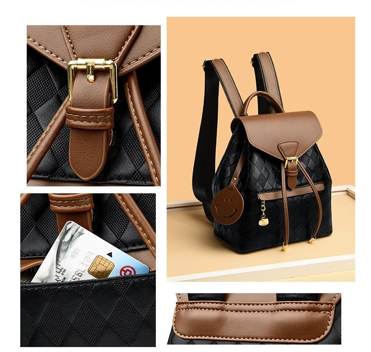 Trendy Multifunction Women's Leather Backpack