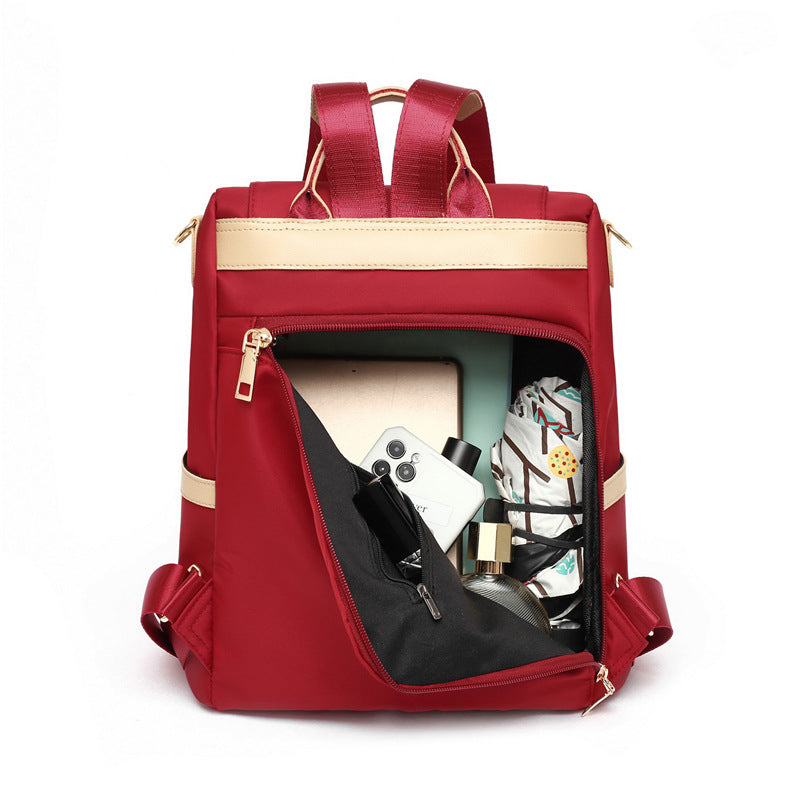 Fashion Anti-Theft Solid Color Women’s Travel Backpack