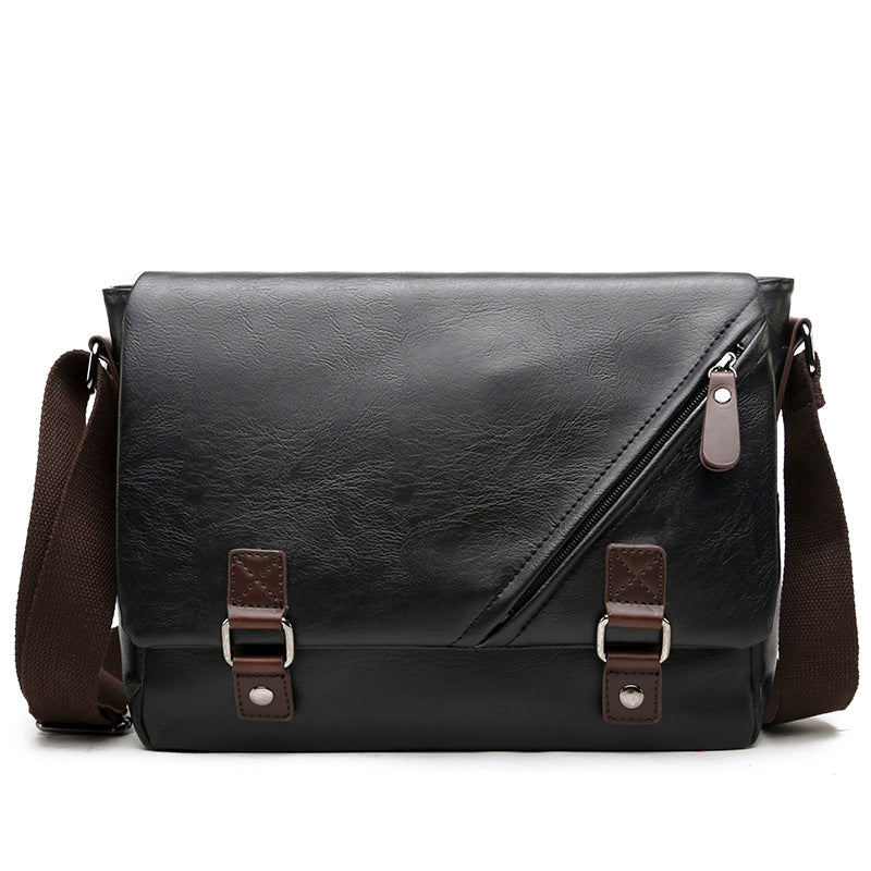 Men's Casual Leather Messenger Shoulder Bag