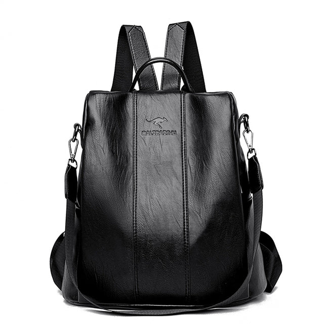 Chic Secure Leather Backpack for Women