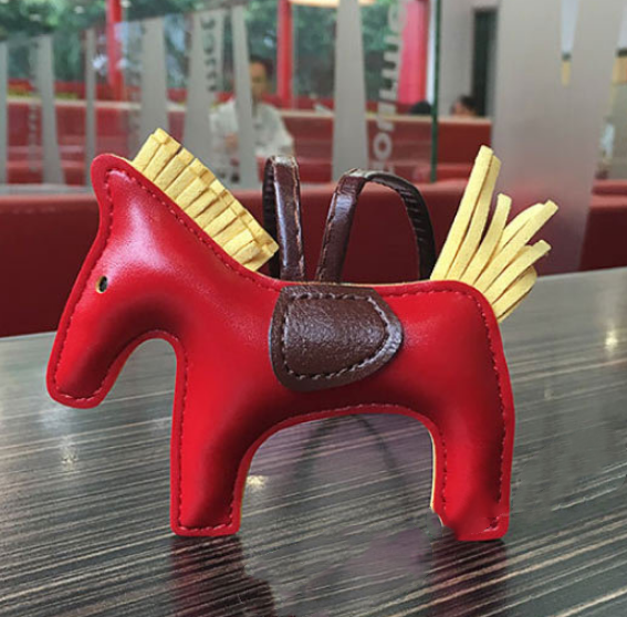 Handmade PU Leather Pony Keychain & Bag Charm