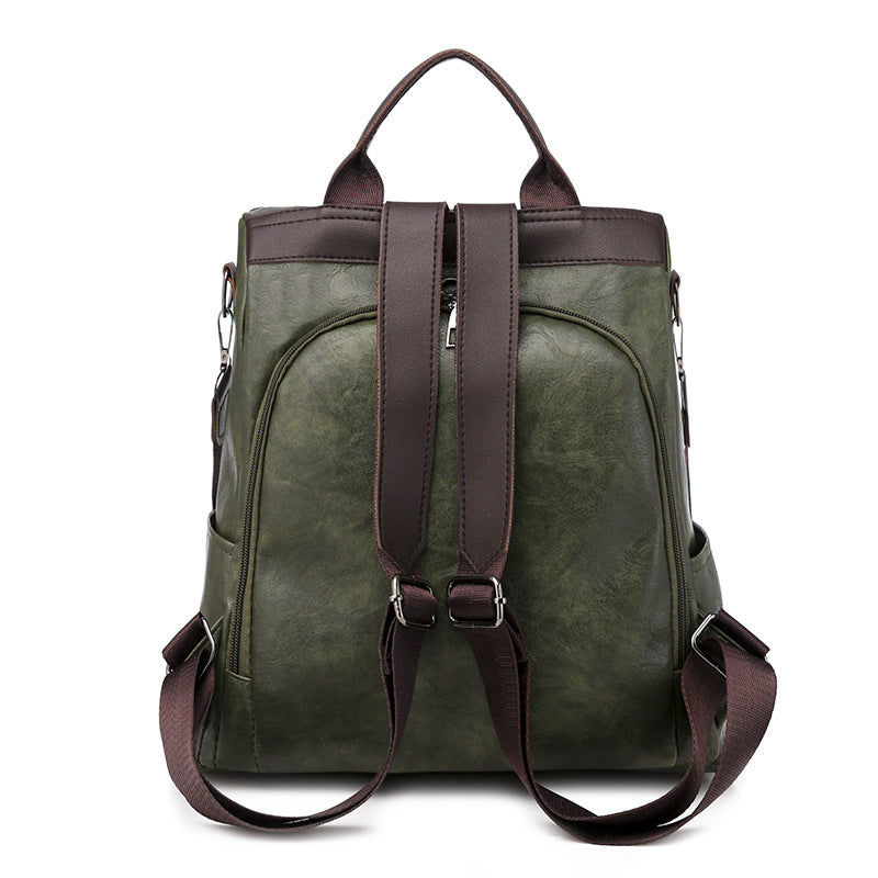 Large Capacity Anti-Theft Backpack for Women (PU Leather)