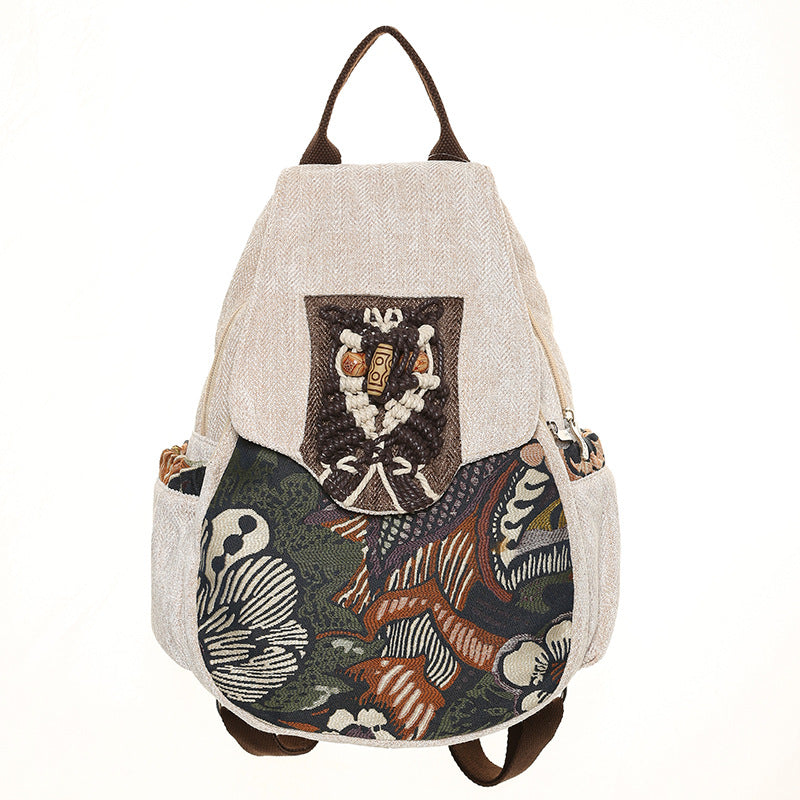Ethnic Style Women's Backpack - Lightweight Travel Bag