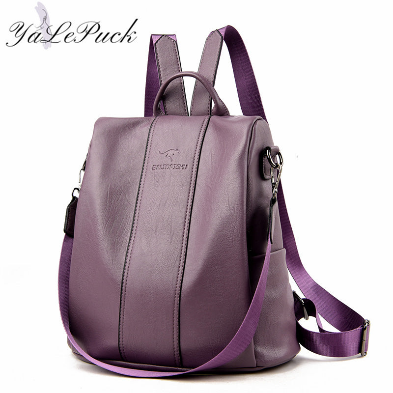 Chic Secure Leather Backpack for Women