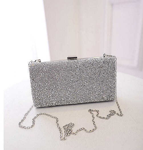 Rhinestone Evening Clutch with Satin Lining