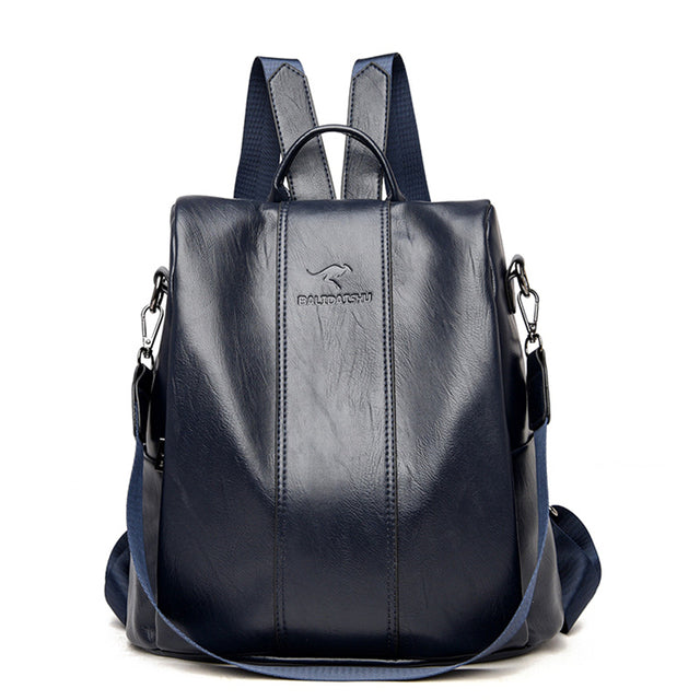 Chic Secure Leather Backpack for Women