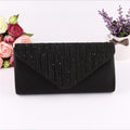 Women's Satin-Look Evening Clutch with Magnetic Closure