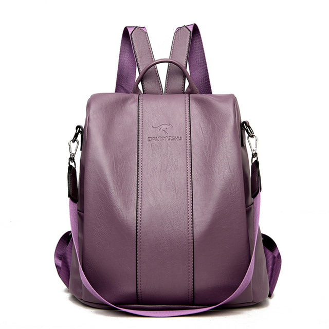 Chic Secure Leather Backpack for Women