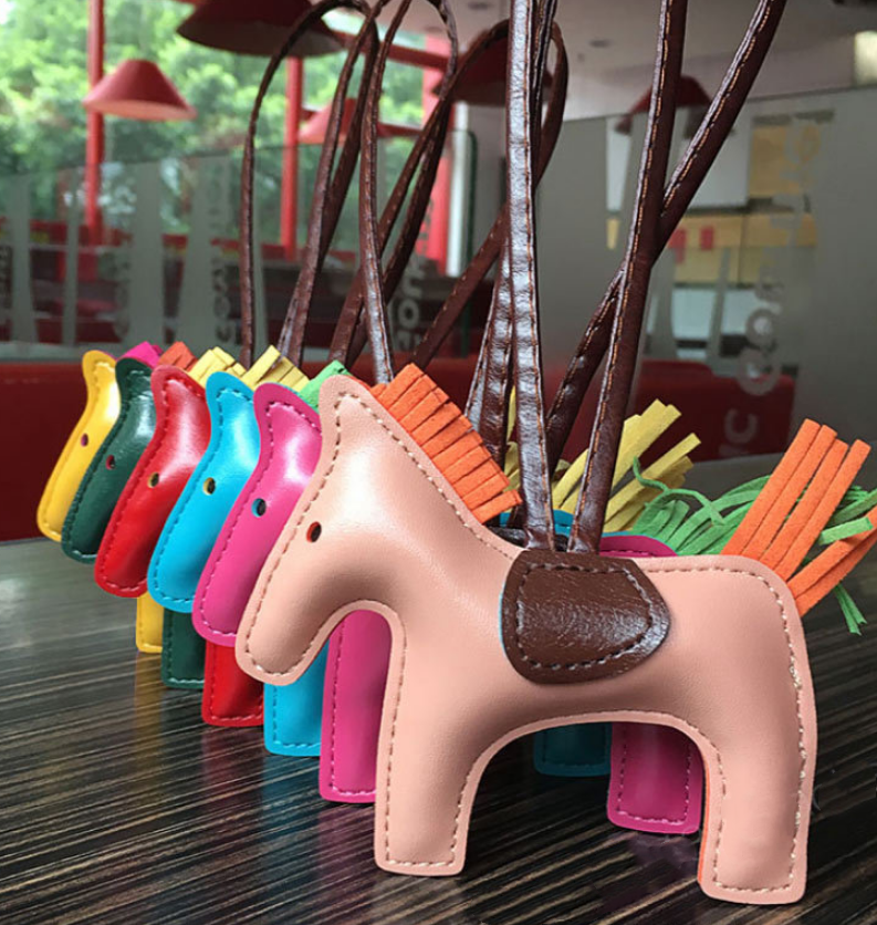 Handmade PU Leather Pony Keychain & Bag Charm