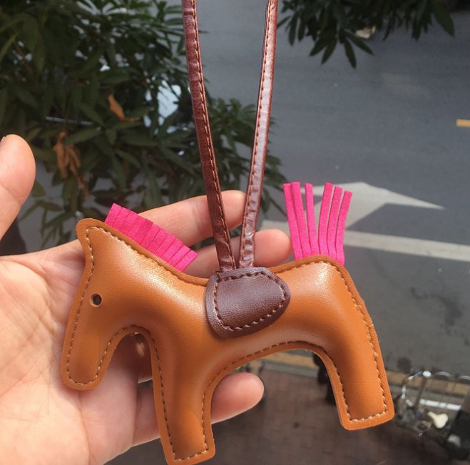 Handmade PU Leather Pony Keychain & Bag Charm