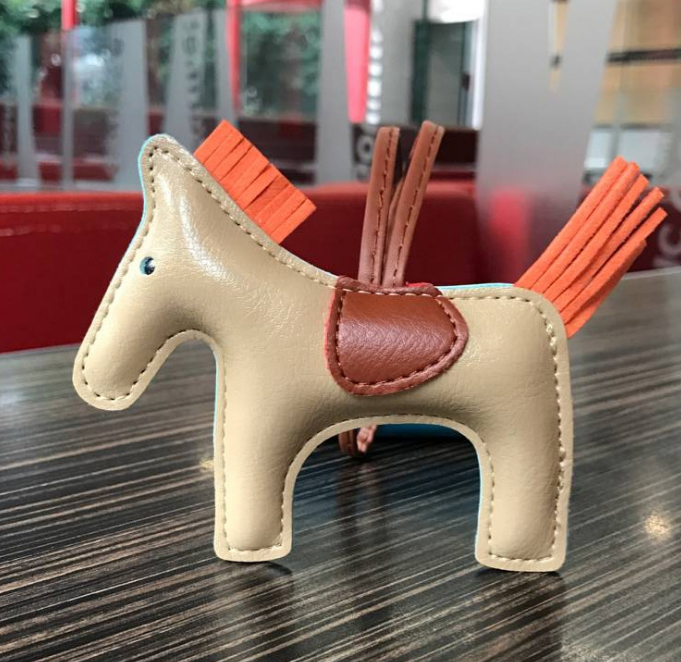 Handmade PU Leather Pony Keychain & Bag Charm