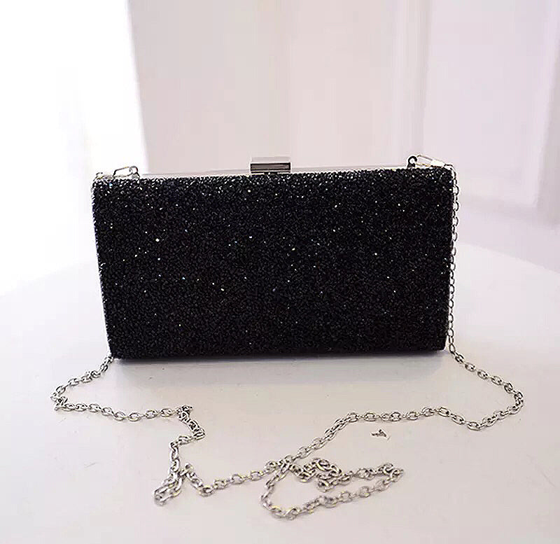 Rhinestone Evening Clutch with Satin Lining