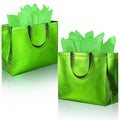 Sparkle Gift Bags with Tissue — 9 Pack (Lime Green)