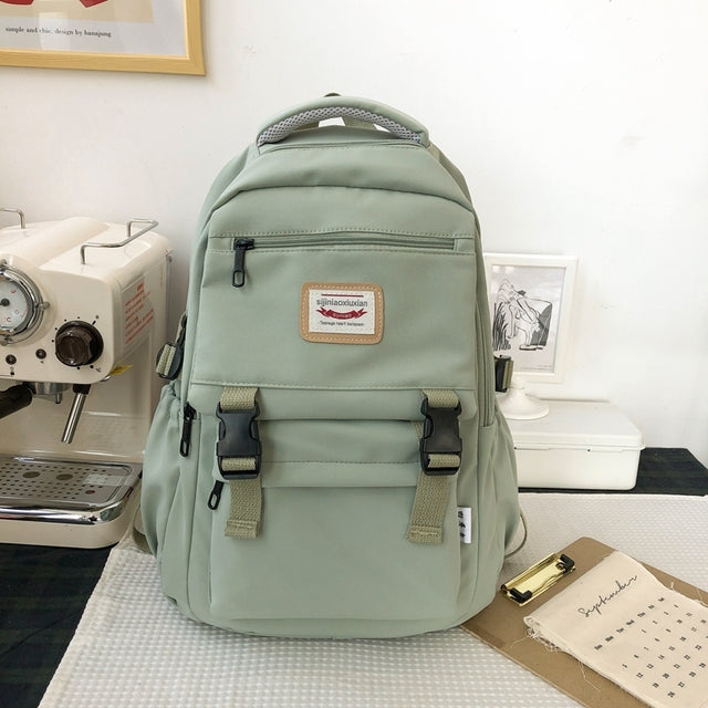 Waterproof Nylon Women's Backpack for School and Travel