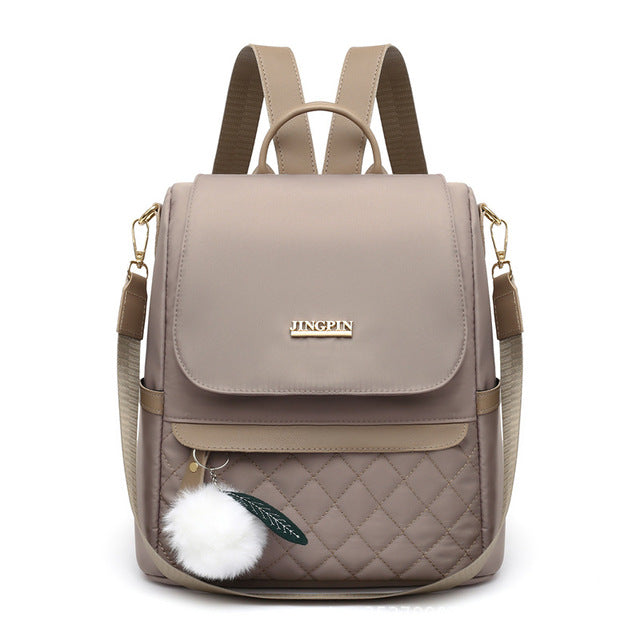 Fashion Anti-Theft Solid Color Women’s Travel Backpack