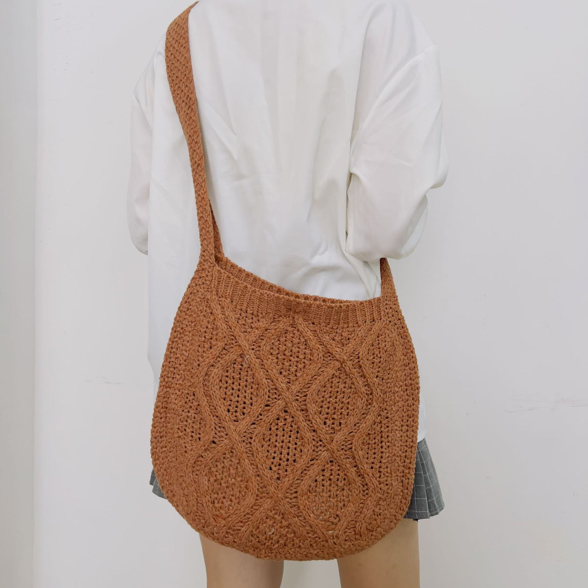 Fashionista's Crochet Carryall - Spacious Women's Bag