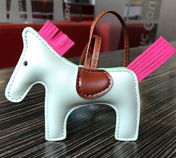 Handmade PU Leather Pony Keychain & Bag Charm
