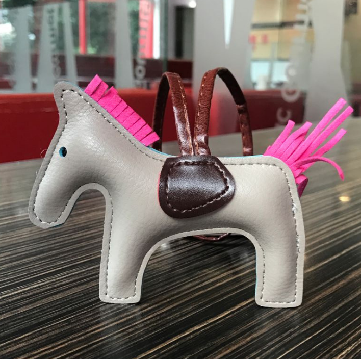 Handmade PU Leather Pony Keychain & Bag Charm