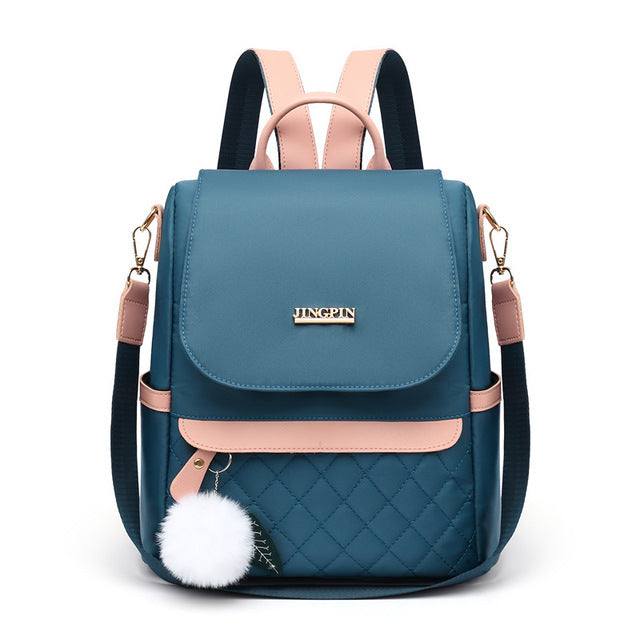 Fashion Anti-Theft Solid Color Women’s Travel Backpack