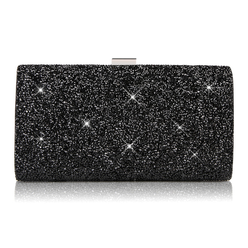 Rhinestone Evening Clutch with Satin Lining