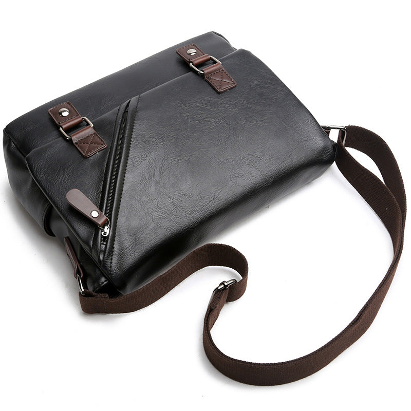 Men's Casual Leather Messenger Shoulder Bag