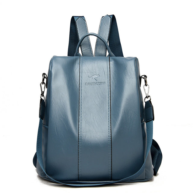 Chic Secure Leather Backpack for Women
