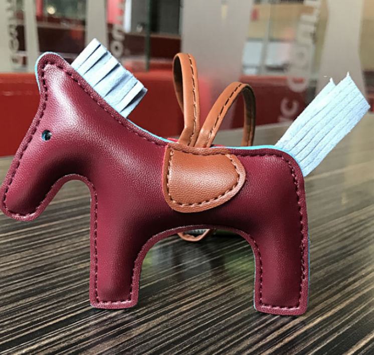 Handmade PU Leather Pony Keychain & Bag Charm