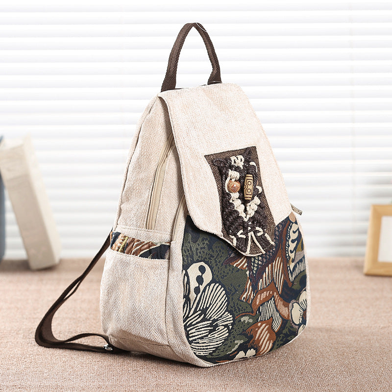 Ethnic Style Women's Backpack - Lightweight Travel Bag