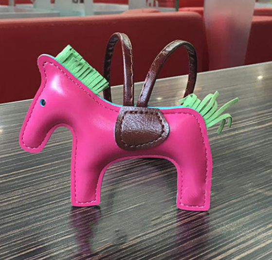 Handmade PU Leather Pony Keychain & Bag Charm