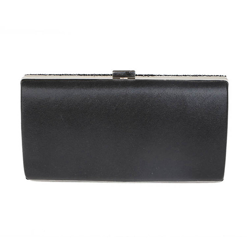 Rhinestone Evening Clutch with Satin Lining