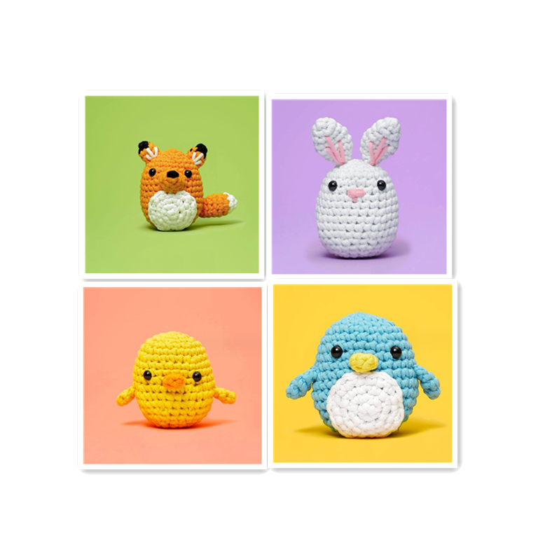 CHIKO PIKO DIY Cotton Crochet Animal Kit
