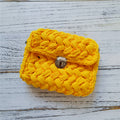 Crochet Cotton Crossbody Bag, Small Woven Bag